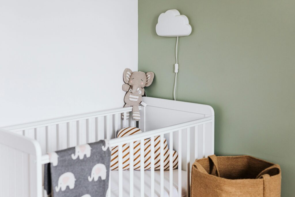 organizing for a new baby - organized nursery space